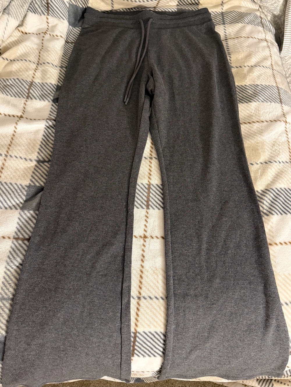 Aritzia Charcoal Gray Sunday Best waffle pants